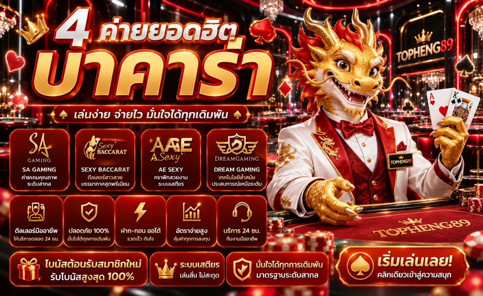 TOPHENG89 คาสิโนสด คู่มือบาคาร่าและเกมโต๊ะออนไลน์